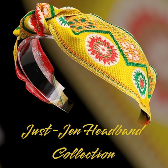 - Bohemian Colorful Knotted Embroidered Jacquard Headband - Picture 3 of 12